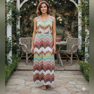 Worthington Maxi Colorful Sleeveless Dress